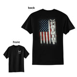 Unisex American Flag Patriot Tee in Black