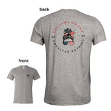 Women's American Patriot Topknot Tee in Gray