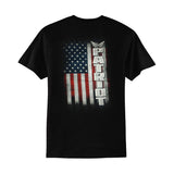 Unisex American Flag Patriot Tee in Black