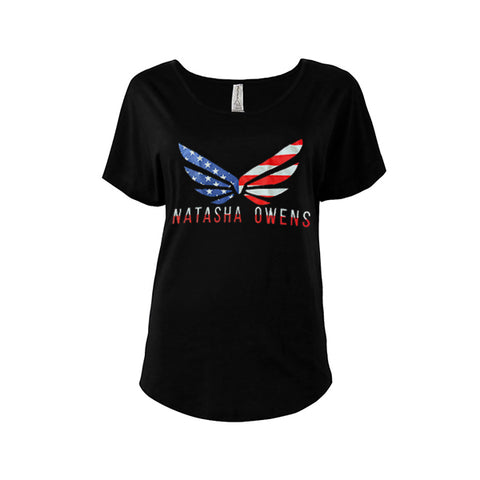 Natasha Owens American Flag Logo Shirt